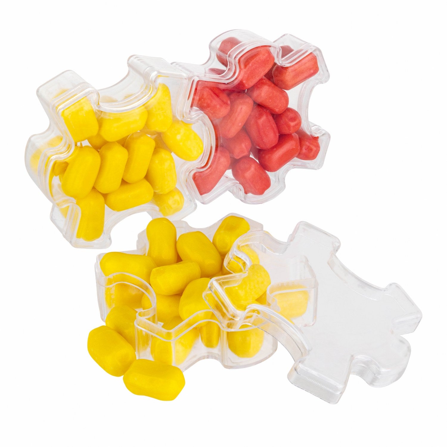 Hammont Puzzle Shaped Acrylic Candy Boxes 12 Pack 3.34"X0.98"